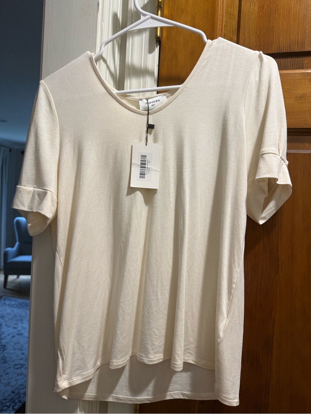 Light Cream Short Sleeve Tee by Sojourn